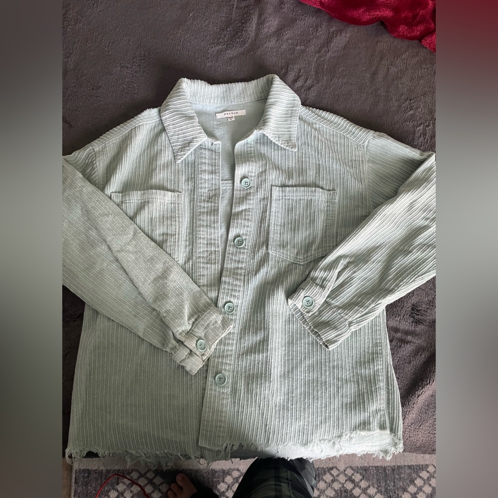 PacSun Ribbed Knit Sweater - Light Green